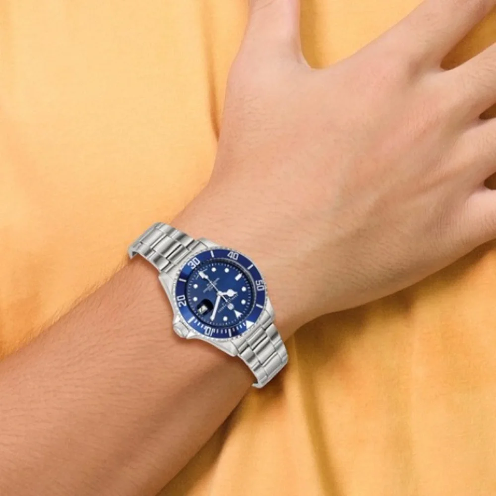 ⌚ Men’s Charles Hubert Stainless Steel Blue Dial Watch | Quartz | Gift Boxed